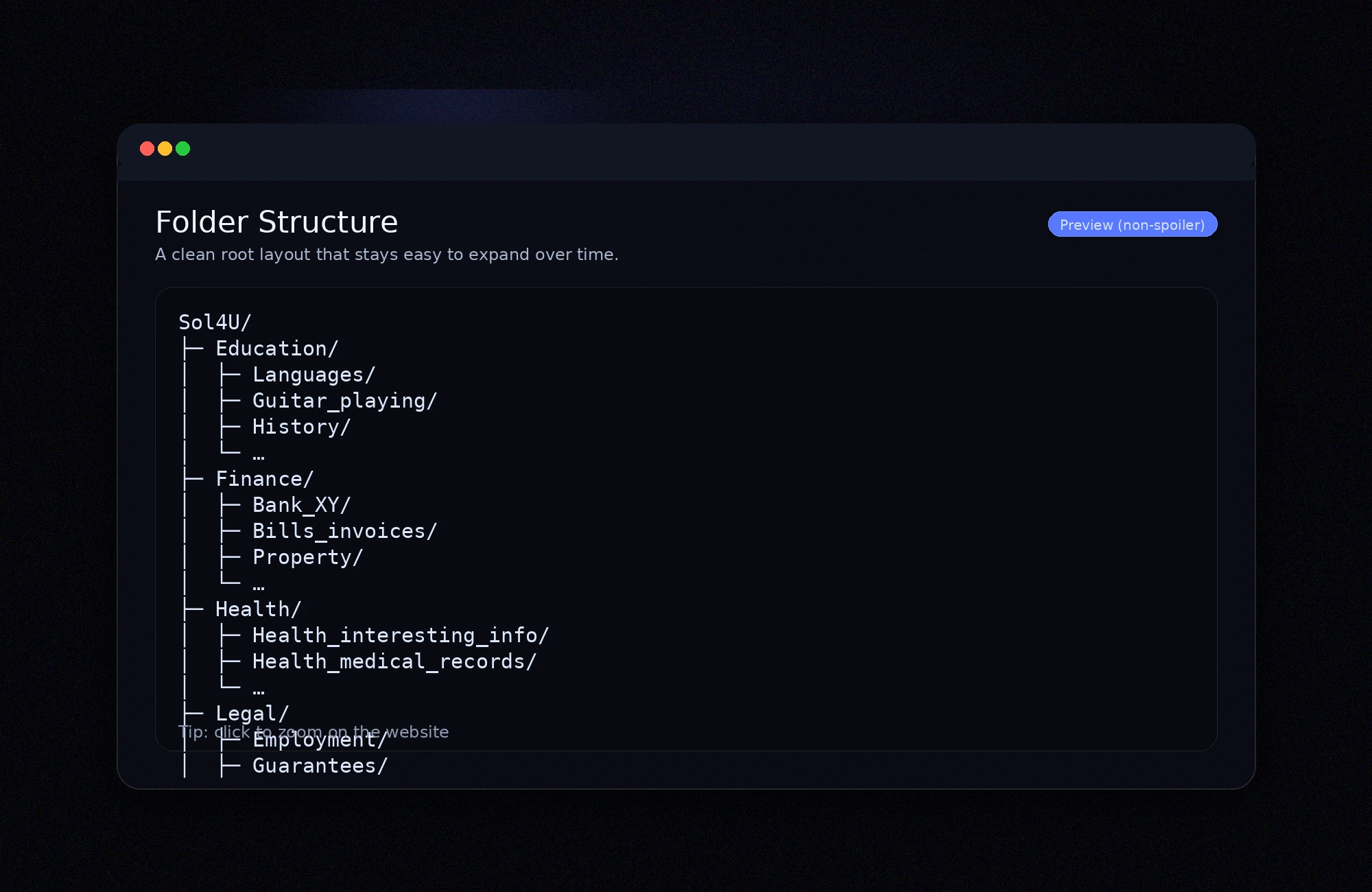 Folder structure preview (non-spoiler)